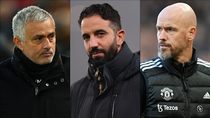 Jose Mourinho, Ruben Amorim and Erik ten Hag endured and enjoyed mixed starts to life as Man Utd manager