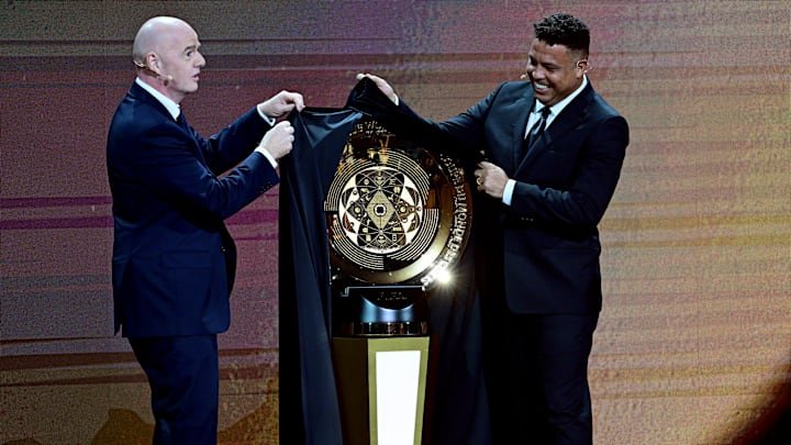 FIFA unveiled a new trophy as part of the draw ceremony FIFA unveiled a new trophy as part of the draw ceremony