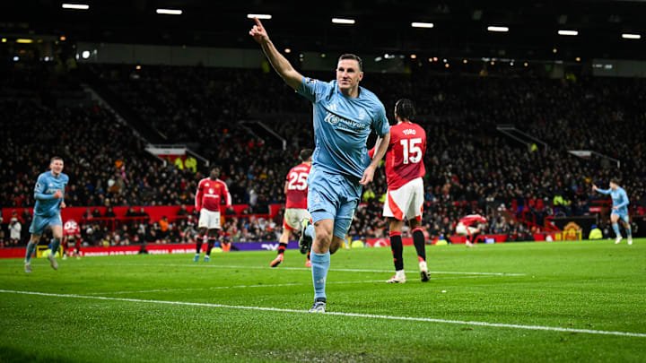 Chris Wood nodded in the decisive goal at Old Trafford