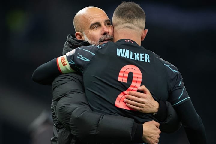 Pep Guardiola and KyleWalker