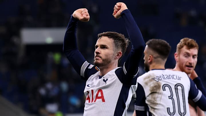 James Maddison is not available for Tottenham having scored against Hoffenheim in the club's last Europa League game