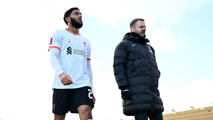 Gomez lasted just ten minutes of Liverpool's FA Cup tie with Plymouth
