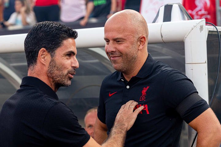 Mikel Arteta and Arne Slot