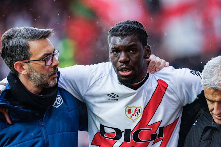 Randy Nteka (Rayo Vallecano) seen in action  during the