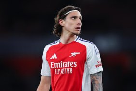 Calafiori went down injured for Italy