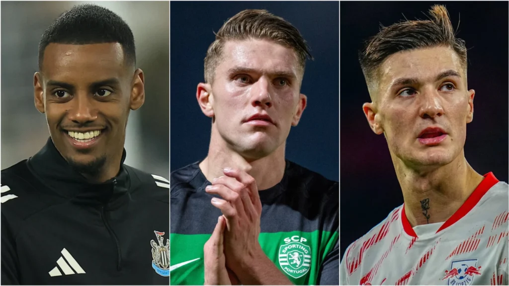 Alexander Isak, Viktor Gyokeres and Benjamin Sesko