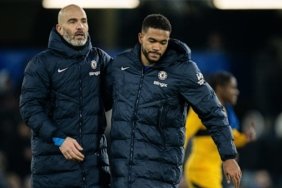 Enzo Maresca (L) has come under fire from sections of the Chelsea fanbase