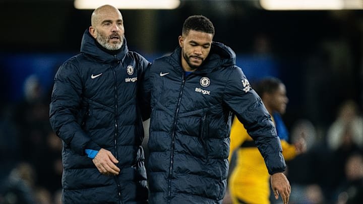 Enzo Maresca (L) has come under fire from sections of the Chelsea fanbase