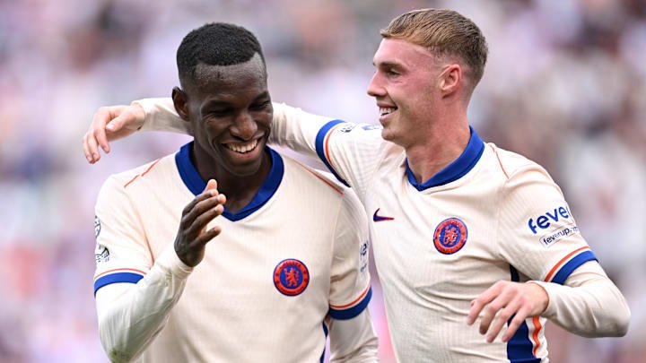 Nicolas Jackson (left) and Cole Palmer were included in the starting XI against Brentford