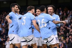 Leicester City were seen off in Man City's last home game