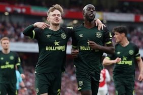 Brentford claimed a point at the Emirates Stadium