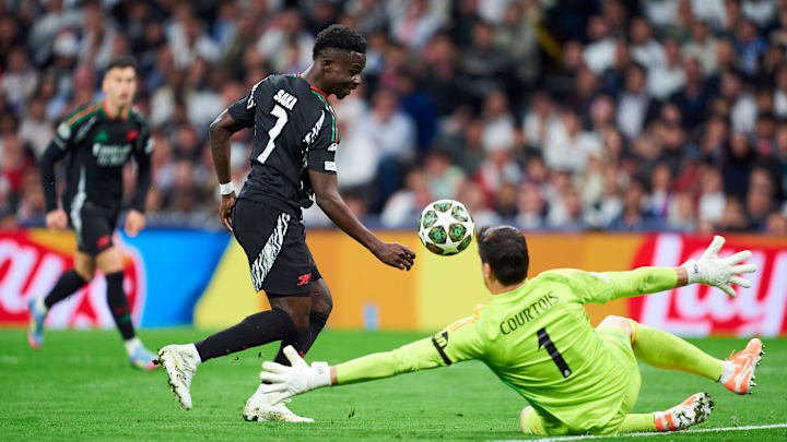 Bukayo Saka extended Arsenal's aggregate lead